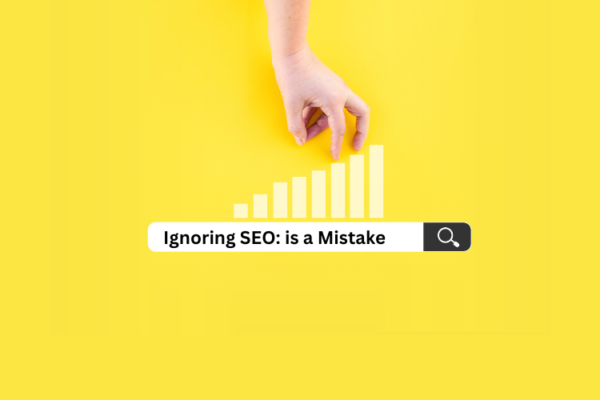 Search bar showing that 'ignoring SEO' is a mistake for any online business today