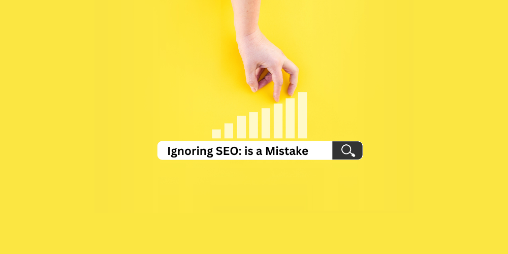 Search bar showing that 'ignoring SEO' is a mistake for any online business today