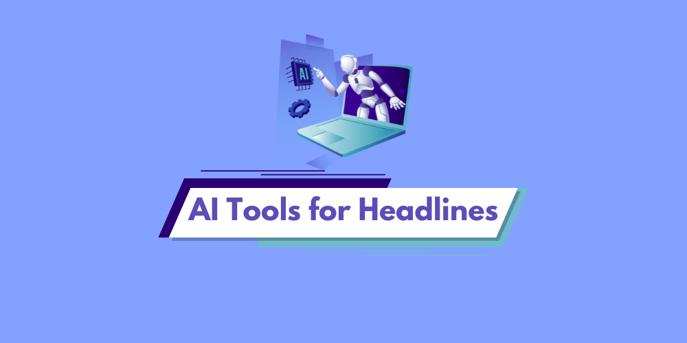 Graphic of AI software generating compelling headlines, highlighting tools to boost content performance and marketing effectiveness.