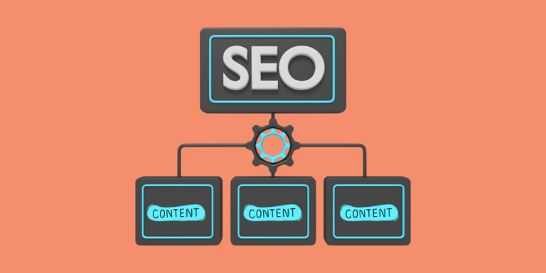 Illustration showing effective on-page SEO techniques including keyword placement, content structuring, and internal linking.