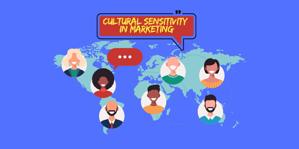 Illustration of diverse cultural elements in a marketing campaign, emphasizing the importance of cultural sensitivity in reaching global audiences.