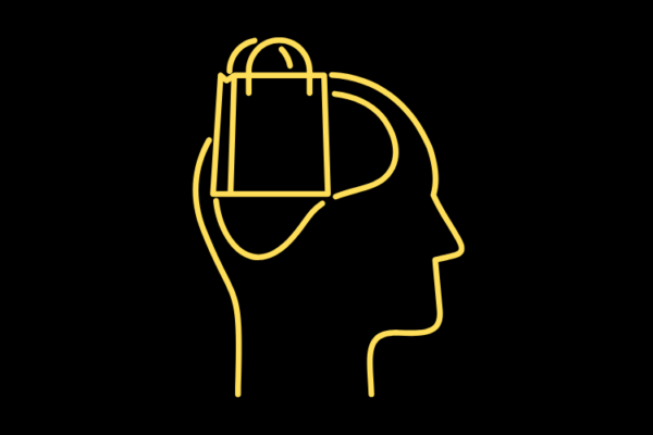 Illustration of a brain symbol, showcasing the use of emotional triggers in neuromarketing to create impactful campaigns.