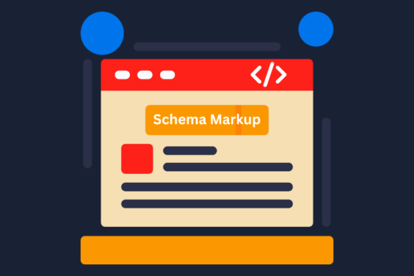 Diagram of schema markup on a website, illustrating its role in enhancing on-page SEO and boosting search engine rankings