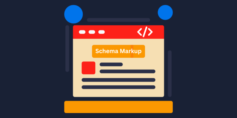 Diagram of schema markup on a website, illustrating its role in enhancing on-page SEO and boosting search engine rankings